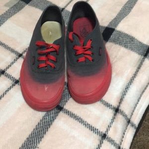 Red and black vans